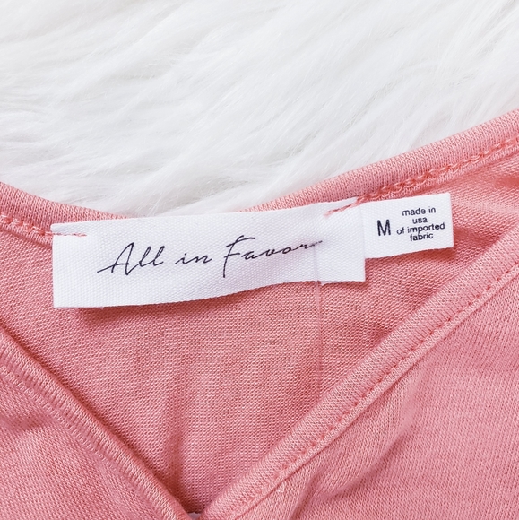NEW All In Favor Twist Button Front Pink Tank Top - Picture 5 of 7